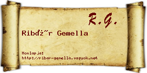Ribár Gemella névjegykártya